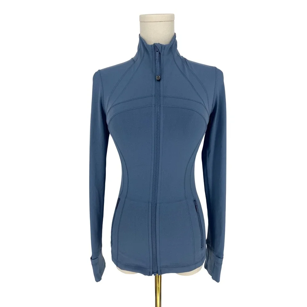 Lululemon Define Jacket Nulu Washed Denim Blue Size 4